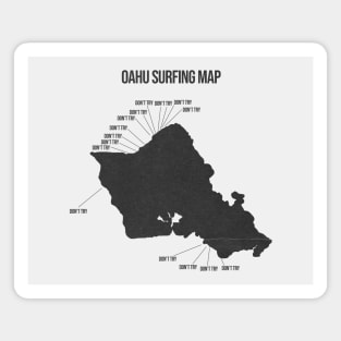 Oahu Surf map Magnet